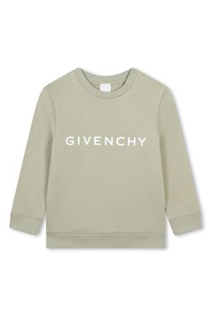 felpa in cotone verde GIVENCHY KIDS | H30324602